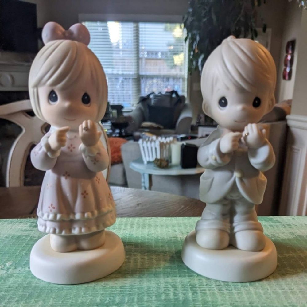 "I Still Do" Precious Moments Figurines Boy And Girl. Perfect Anniversary Gift.
